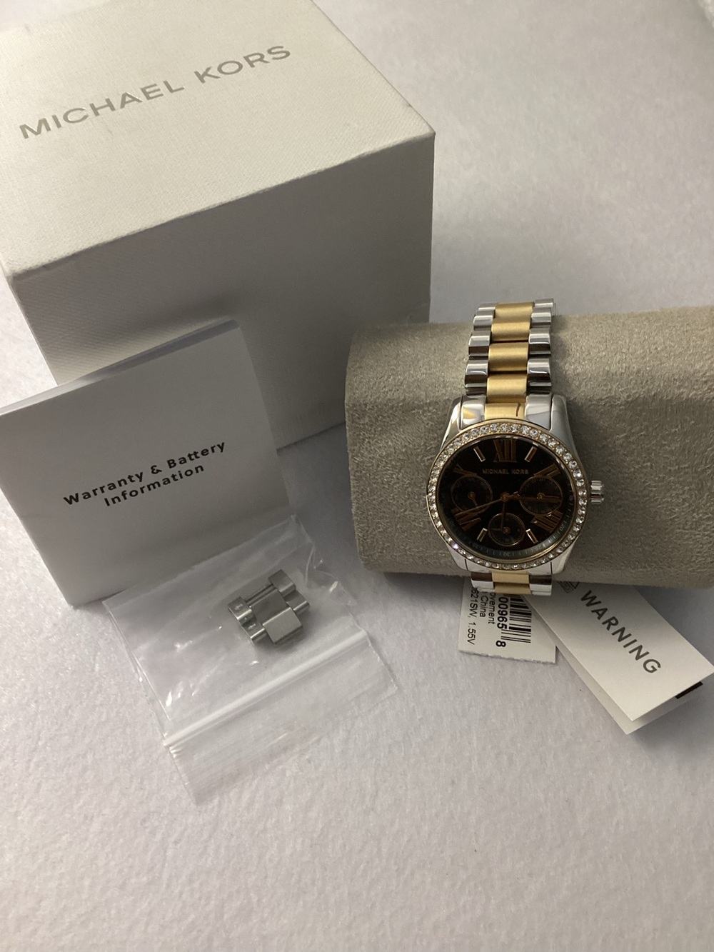 Michael Kors Lexington Lux Multifunction Two-Tone Stainless Steel Watch, 34mm
